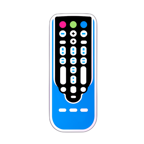 Nálepka s TV ovladačem a logem Telly