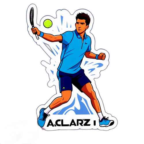 Sticker dedicat lui Alcaraz