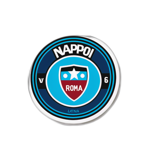 สติกเกอร์ที่เป็นตัวแทนของบรรยากาศการแข่งขันนาโปลี กับ โรม่า