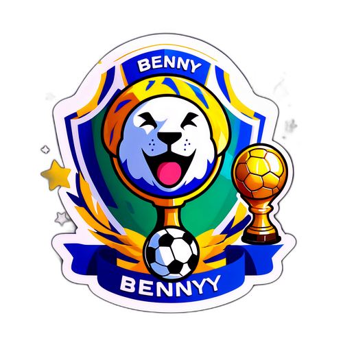 慶祝勝利的Benny隊徽貼紙