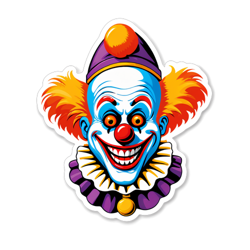 Breng Glimlachen en Verbinding met Wieteke van Dort's Betoverende Clown Sticker!