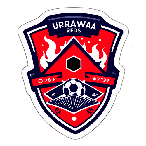 Наклейка с логотипами "Urawa Reds" и "Monterrey"