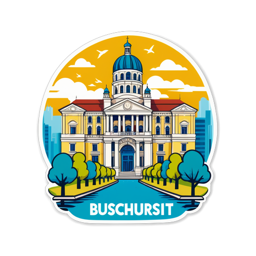 Ilustrație modernă a Palatului Culturii din Iași