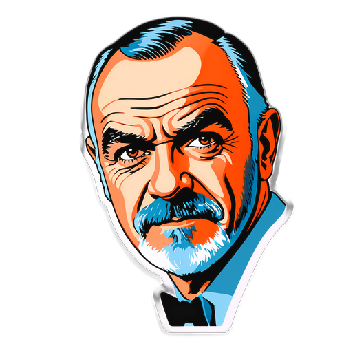 Stylizowany portret Seana Connery'ego