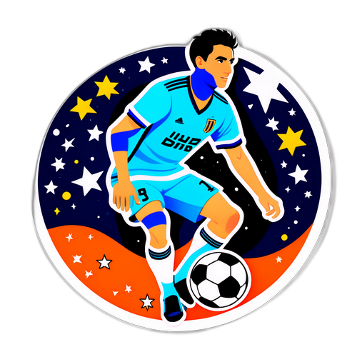 Autocollant de football avec Ferran Torres