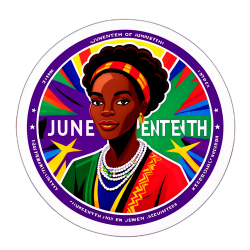 Makulay na Sticker ng Juneteenth