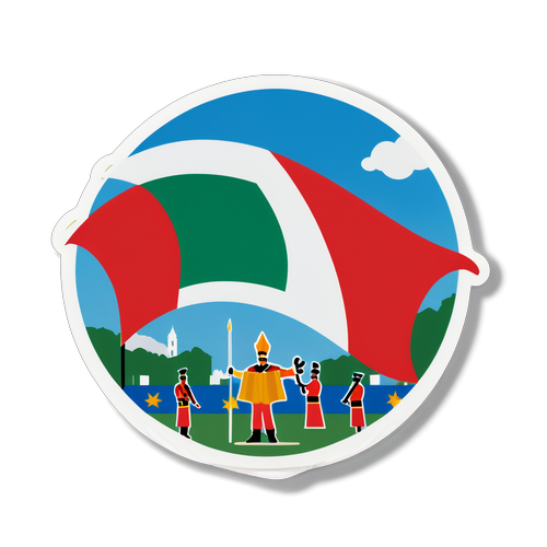 Adesivo festivo per celebrare la Festa della Repubblica Italiana