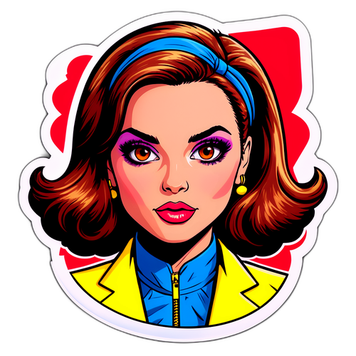 Erika Kirk w stylu pop-art