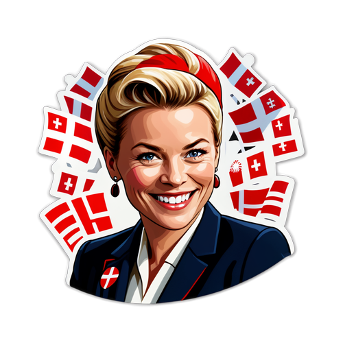 Sticker af Mette Frederiksen