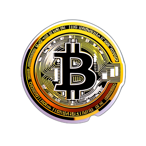 Design minimalist al unei monede Bitcoin