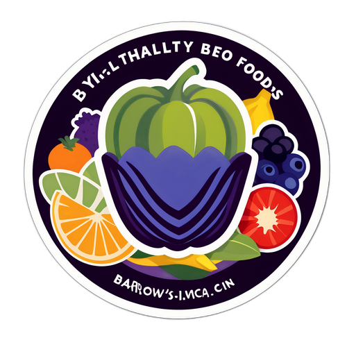 健康志向のためのバーラウの健康食品ステッカー