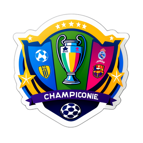 चैम्पियंस लीग स्टैंडिंग के लिए आधुनिक गोल्फ़ी स्टिकर