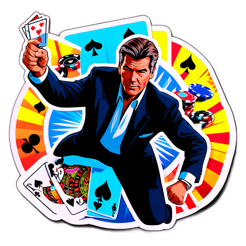 Actionfylld Casinosticker
