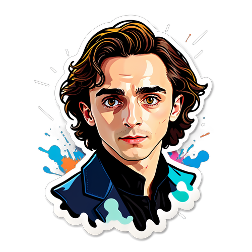 Timothée Chalamet sa Kanyang Pinakamagandang anyo: Isang Sticker na Punung-puno ng Sining at Imahe ng Pelikula!