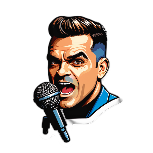 Künstlerische Darbietung von Robbie Williams