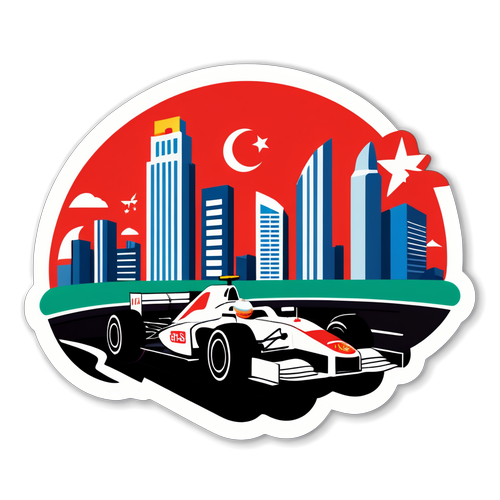 Kørsel i Skumringen: Oplev Det Slående F1 Singapore Sticker Design!