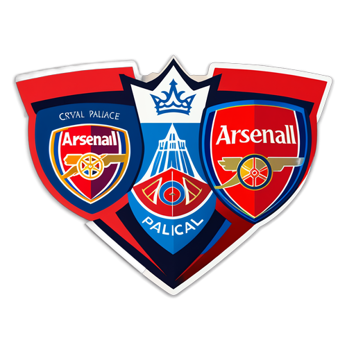 Sticker 'Crystal Palace vs Arsenal' với thiết kế trẻ trung