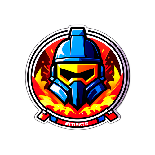 Динамичный стильный логотип Battlestate Games с элементами игрового фона