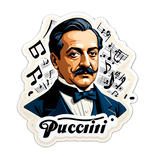 Nálepka inspirována Puccinim
