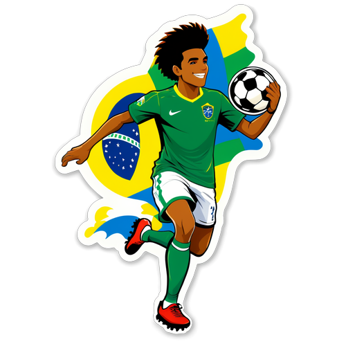 Gol Keceriaan! Stiker Sepak Bola Endrick yang Merayakan Warisan Brasil dengan Nuansa Samba