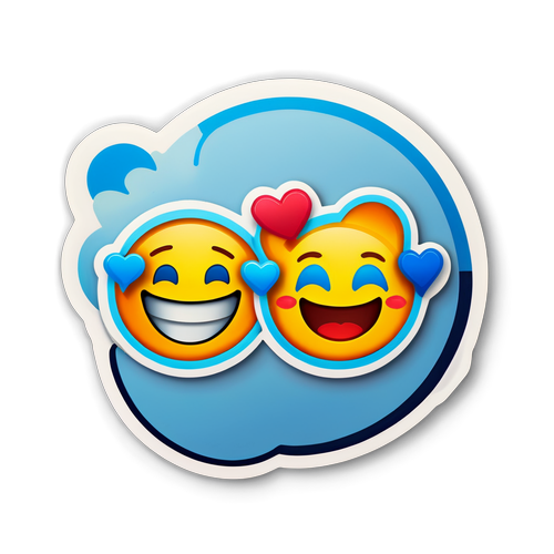 Яскравий наліпка з символом Telegram
