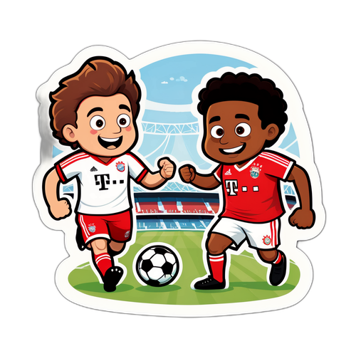 Malikhain na Sticker ng Soccer ng Bayern at Sporting