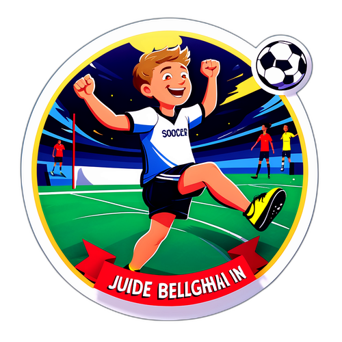 Jude Bellingham i en triumferande pose