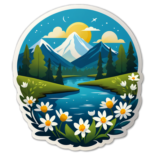 Serene Landscape Sticker for Julien Poulin