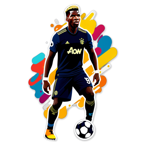 Paul Pogba: Ang Enerhiya ng Soccero sa isang Pabilog na Sticker!