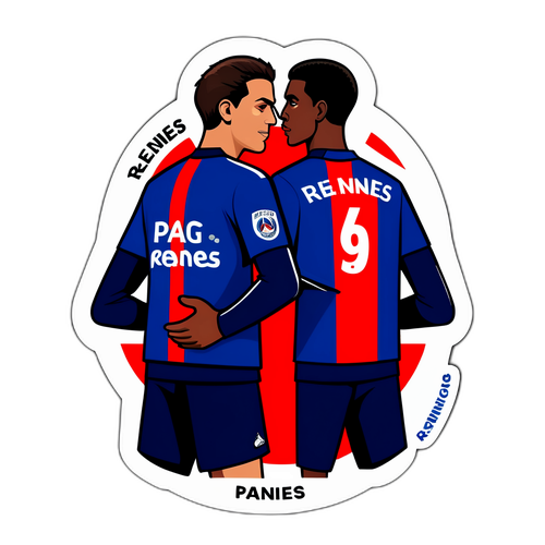PSG와 렌 팬들이 서로를 응원하는 따뜻한 스티커