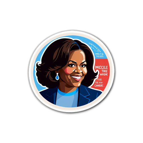 Inspirerende Klistermærke: Michelle Obama's Budskab om Styrke og Empowerment!