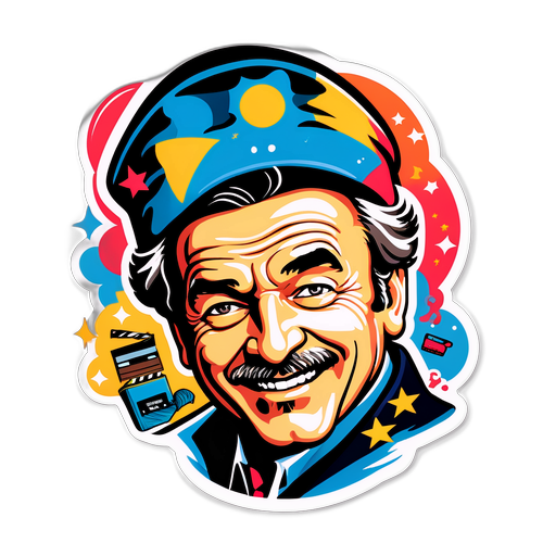 Sticker van Michel Blanc met een knipoog