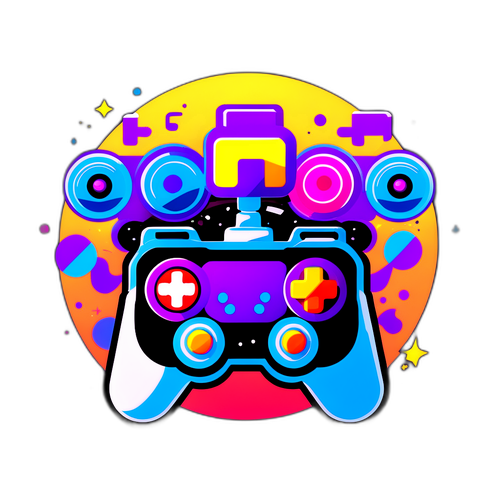 Styliserad Twitch-logotyp med videokamera och spelkontroller