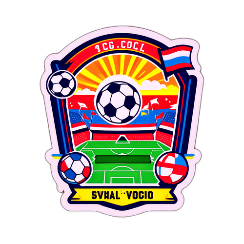 Stiker Kemeriahan Perlawanan Bola Sepak