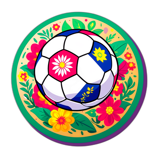 Naisten Euro 2025 - Jalkapallopallo kukkakuviolla