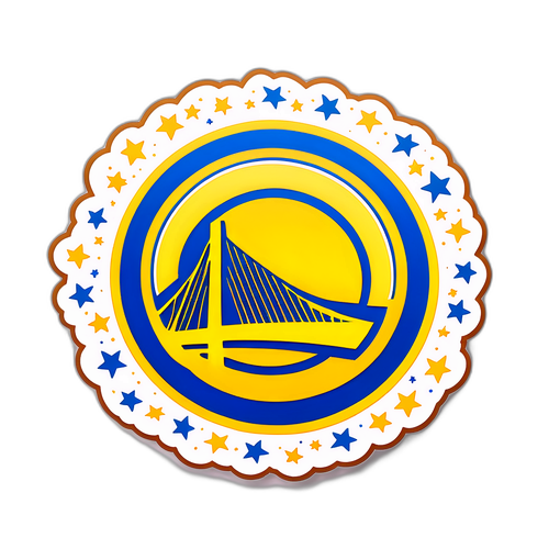 Sticker ng Golden State Warriors na may Festive na Disenyo