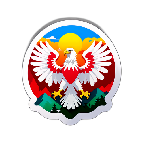 Adesivo Colorido da Polônia