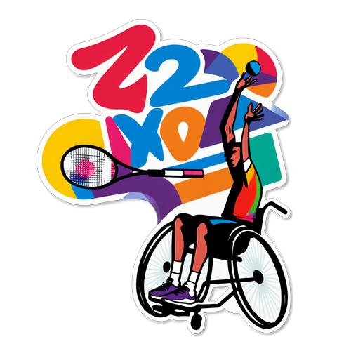 Se den Utrolige Tennishelt! 2024 Paralympics Sticker, Du Ikke Må Gå Glip Af!