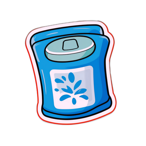 독감 예방을 상징하는 온열팩과 냉각팩 디자인 스티커