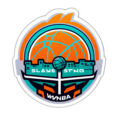 Sticker ng WNBA Basketball Court