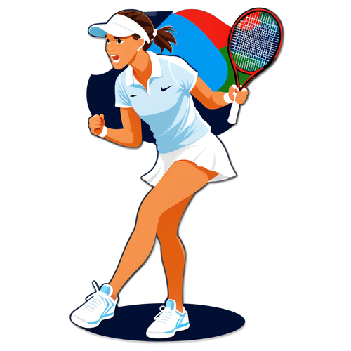 Jucătoare de tenis în acțiune