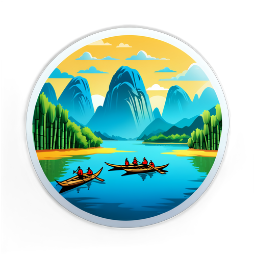 桂林漓江竹筏