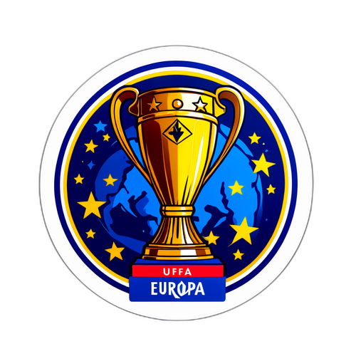 Sticker van de UEFA Europa League Trofee