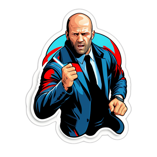 Voimakas ja energinen tarra Jason Stathamista toimintaelokuvassa