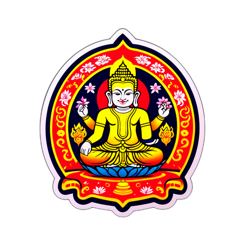 สติ๊กเกอร์พระพุทธรูปสไตล์ไทยดั้งเดิม