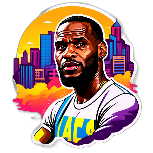 Autocollant de LeBron James avec un message inspirant