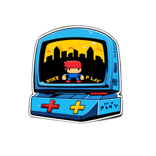 Návrh nálepky inspirovaný videohrami