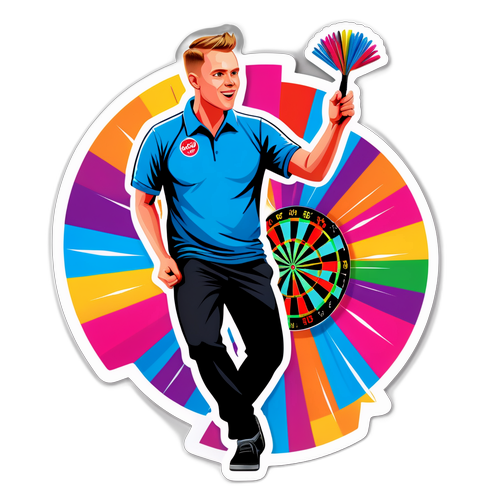 Max Hopp im Spiel: Profi-Dartspieler