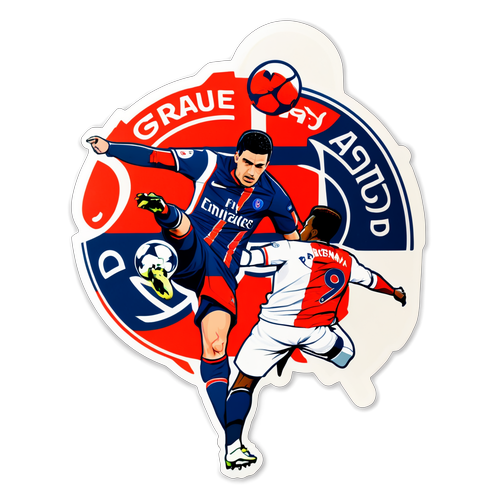 PSG és Arsenal mérkőzés művészi dizájn