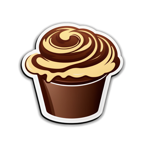 Elegant na Sticker ng Mocha Mousse